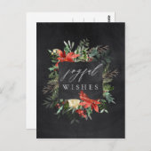 Donk Black Modern Holiday Winter Kerstfeest Joyful Briefkaart (Voorkant / Achterkant)