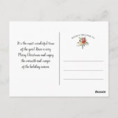 Donk Black Modern Holiday Winter Kerstfeest Joyful Briefkaart (Achterkant)