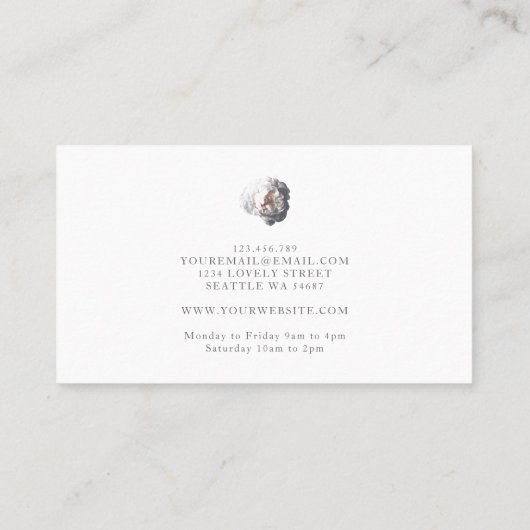 Donk Black Moody  Floral Visitekaartje (Achterkant)