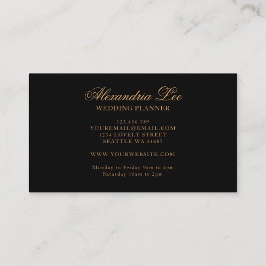 Donk Black Moody Red Floral Visitekaartje (Achterkant)