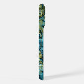 Donk Blauwgroen blauw Turquoise Faux Gold Agate Pa iPhone Hoesje (Rechterkant)