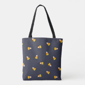 Donk Blue Candy Corn Happy Halloween Tote Bag (Achterkant)