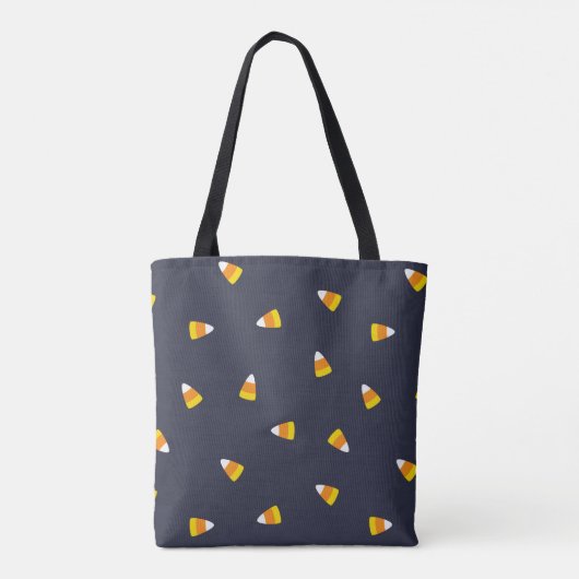 Donk Blue Candy Corn Happy Halloween Tote Bag (Achterkant)