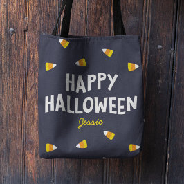 Donk Blue Candy Corn Happy Halloween Tote Bag