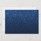 Donk Blue Glitter ombre Annaprashan First Rice Kaart (Achterkant)