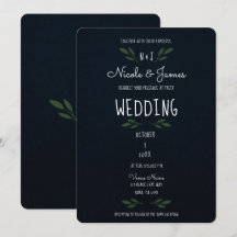 Donk Blue Green Leaves Modern Greenery Wedding