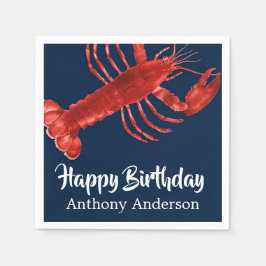 Donk Blue Lobster Thed Fun Birthday Party Custom Servet