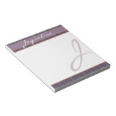 Donk Blue Mauve Rust Monogram Notitieblok (Schuin)