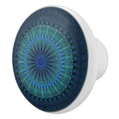 Donk Blue Modern Mandala Keramische Knop (Rechts)