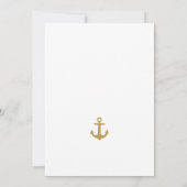 Donk Blue Nautical Bridal Shower Invitation Kaart (Achterkant)