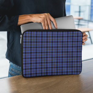 Donk Blue Scottish Tartan Laptop Sleeve