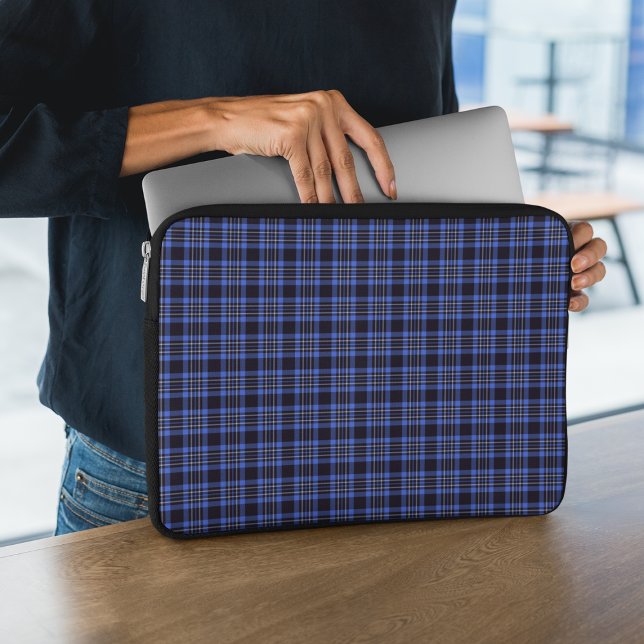 Donk Blue Scottish Tartan Laptop Sleeve (Creator heeft geüpload)