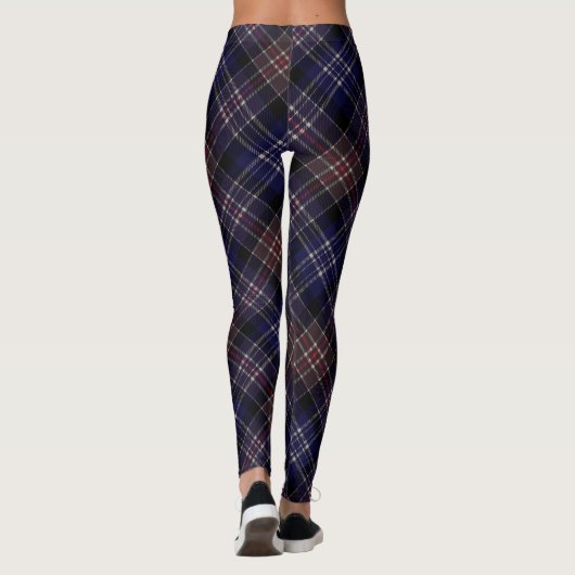 Donk Blue Scottish Tartan Pset Argyle Leggings (Achterkant)