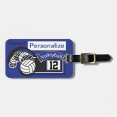 Donk Blue Sport Volleyball 🏐 Bagagelabel (Voorkant horizontaal)