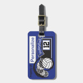 Donk Blue Sport Volleyball 🏐 Bagagelabel (Voorkant verticaal)