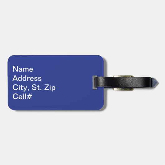 Donk Blue Sport Volleyball 🏐 Bagagelabel (Achterkant horizontaal)