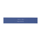 Donk Blue Wedding Invitation Belly Band Uitnodigingen Wikkel (Vlak)