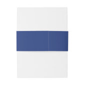 Donk Blue Wedding Invitation Belly Band Uitnodigingen Wikkel (Achterkant Voorbeeld)