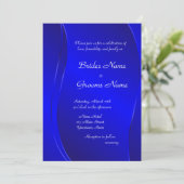Donk Blue Wedding Invitation Kaart (Staand voorkant)
