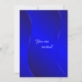 Donk Blue Wedding Invitation Kaart (Achterkant)