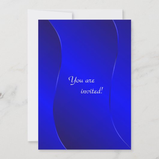 Donk Blue Wedding Invitation Kaart (Achterkant)