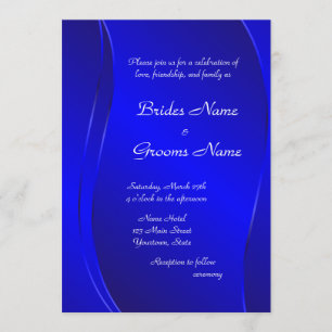 Donk Blue Wedding Invitation Kaart