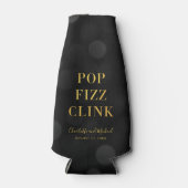 Donk Bokeh Faux Gold Pop Fizz Clink Flesjeskoeler (Voorkant)