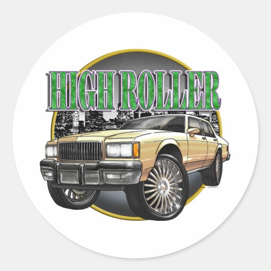 Donk Caprice Creme Ronde Sticker (Voorkant)