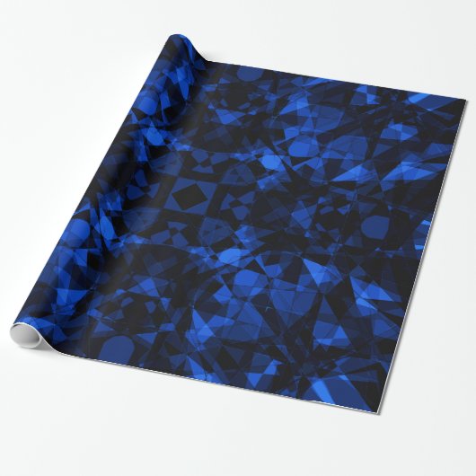 Donk Crystal Mandala Blue Cadeaupapier (Uitgerold)