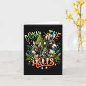 Donk de zalen van de kerst ezels verstrikt in Chri Kaart (Gele Bloem)