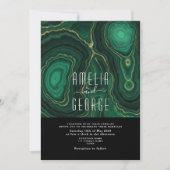 Donk Emerald Green Wedding Invitation Kaart (Voorkant)