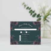Donk Forest Green Elegant Wedding Maroon Mauve Feestdagenkaart (Staand voorkant)