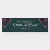 Donk Forest Green Elegant Wedding Maroon Mauve Spandoek (Horizontaal)