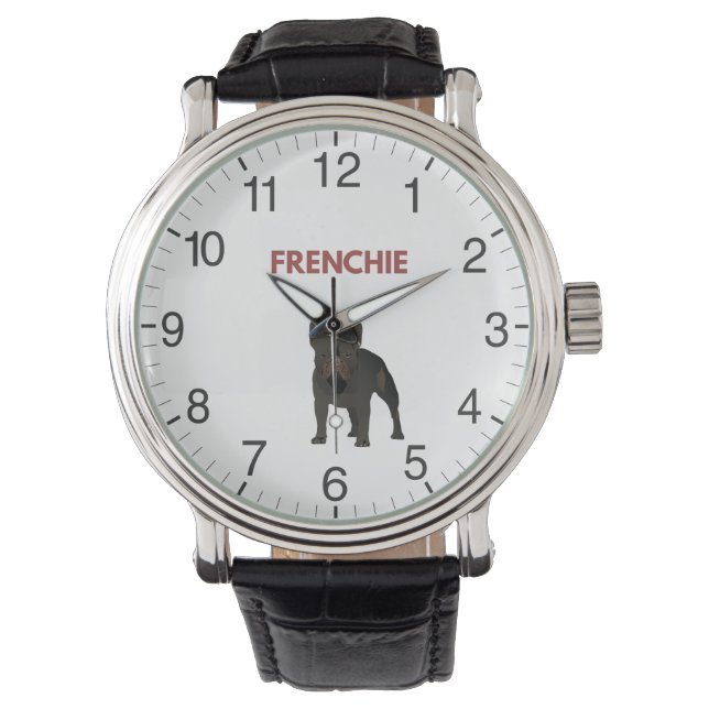 Donk French Bulldog Horloge (Voorkant)