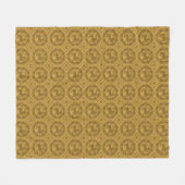 Donk Goldenrod Medieval Lions Fleece Deken (Voorkant (Horizontaal))
