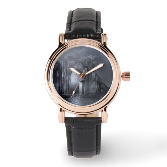 Donk Gothic Ruins Archway Horloge (Voorkant)