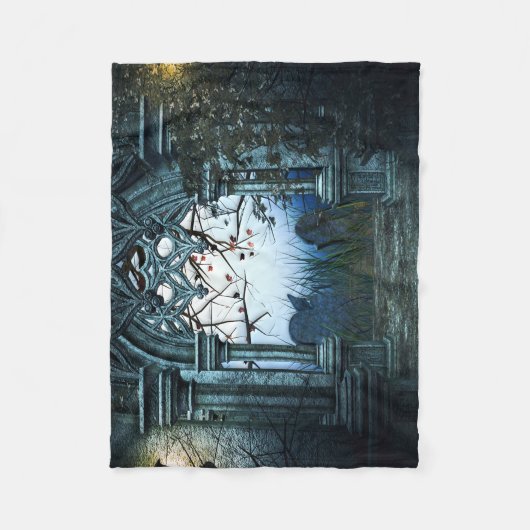 Donk Graveyard Achtergrond Fleece Deken (Voorkant)