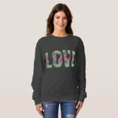 Donk Gray Floral Love Sweatshirt (Voorkant volledig)