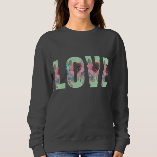 Donk Gray Floral Love Sweatshirt (Voorkant)