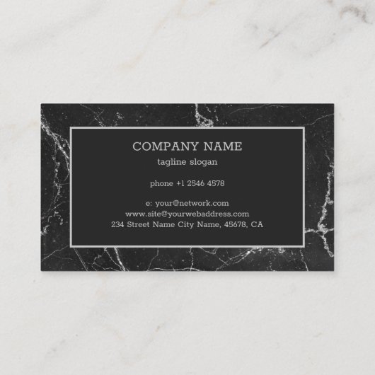 Donk Gray Marble Visitekaartje (Achterkant)