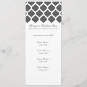Donk Gray Moroccan Pattern Wedding Menus Menu (Voorkant)