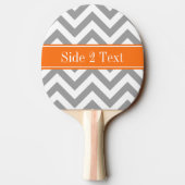 Donk Gray White LG Chevron Pumpkin Naam Monogram Tafeltennisbatje (Achterkant)