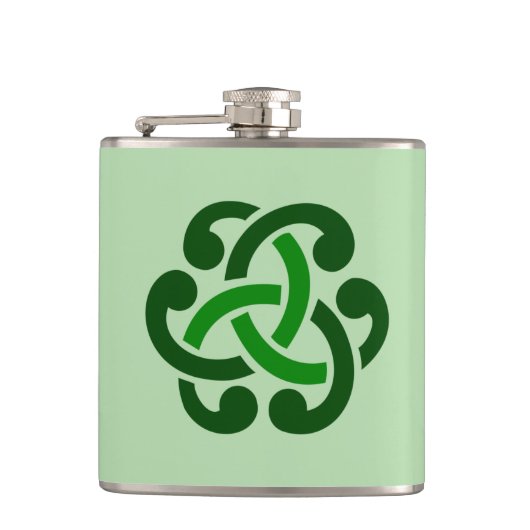 Donk Green Celtic Knot Heupfles (Voorkant)