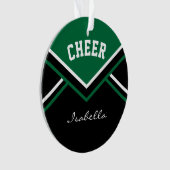 Donk Green Cheerleader 📣 💖 Cheer Ornament (voorkant)