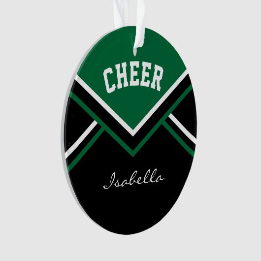 Donk Green Cheerleader 📣 💖 Cheer Ornament (voorkant)
