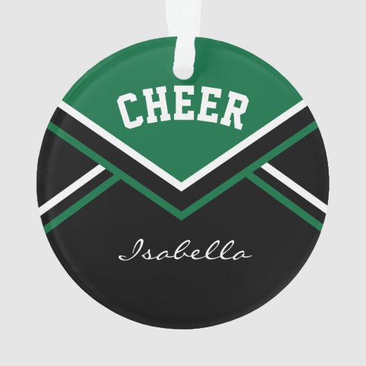 Donk Green Cheerleader 📣 💖 Cheer Ornament (achterkant)