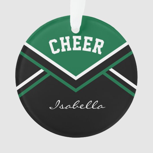 Donk Green Cheerleader 📣 💖 Cheer Ornament (voorkant)