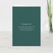 Donk Green Folded Wedding Programme Programma (Achterkant)