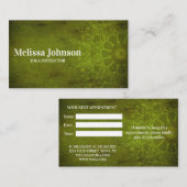 Donk Green Mandala Yoga Meditation Afsprakenkaartje (Voorkant / Achterkant)