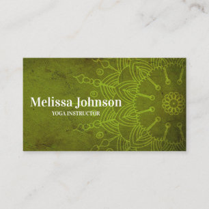 Donk Green Mandala Yoga Meditation Visitekaartje